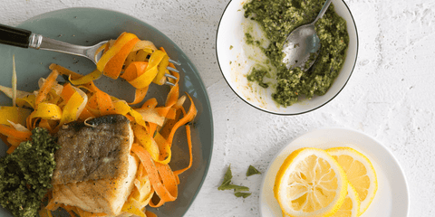 Tagliatelle van pastinaak met witvis
