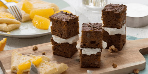 Worteltaart met topping