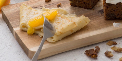 Flensjes met sinaasappelsaus