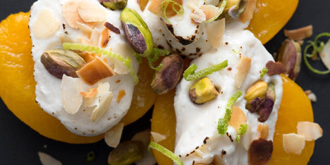 Perzik met ricotta uit de oven