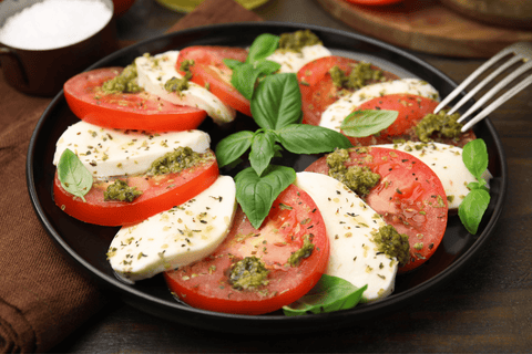 Carpresesalade met pesto